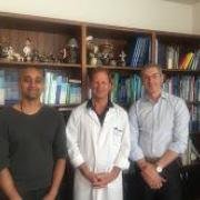 Photograph of knee surgeons Andreas Imhoff, Akash Patel and Mihai Vioreanu