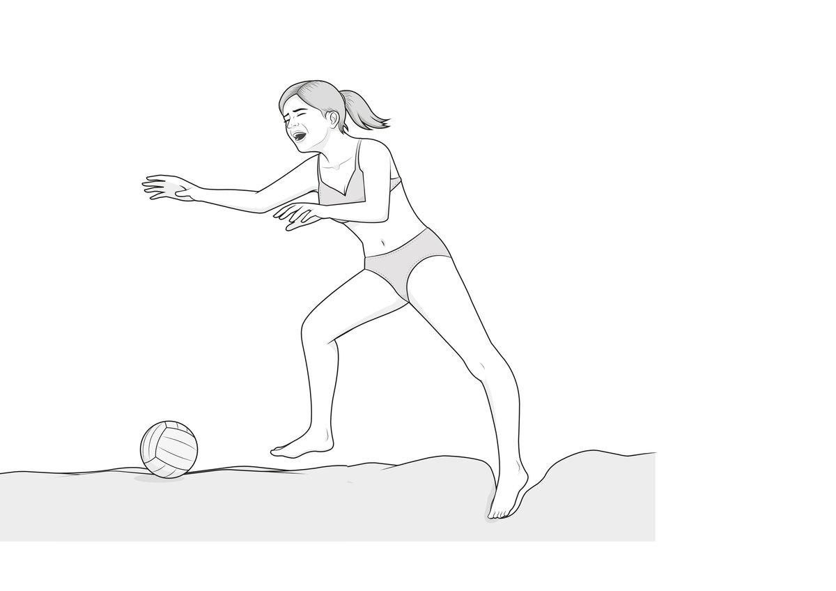 Knee hyperextension after pothole accident