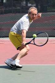 man playing tennis